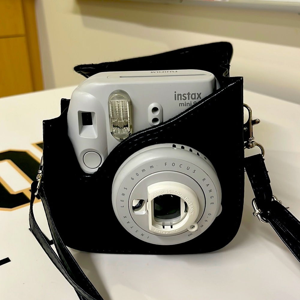 Grey Instax Mini 9 Polaroid Camera